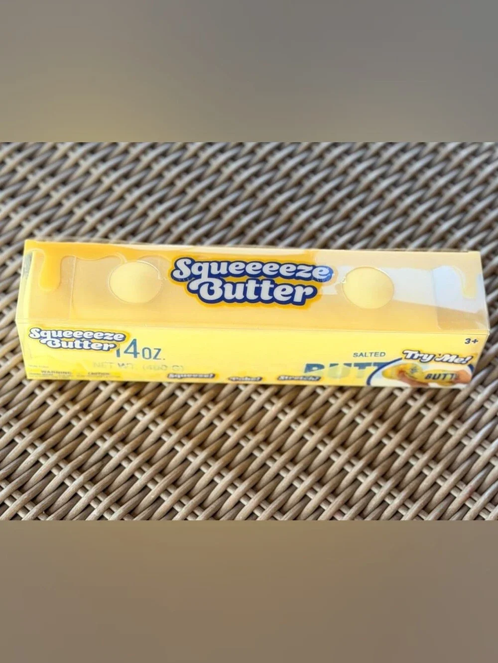 Squeeze Squeeeeze Butter Bright Yellow Party Prop